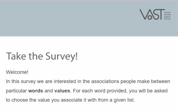 Online Survey on words & values by partner NOVA